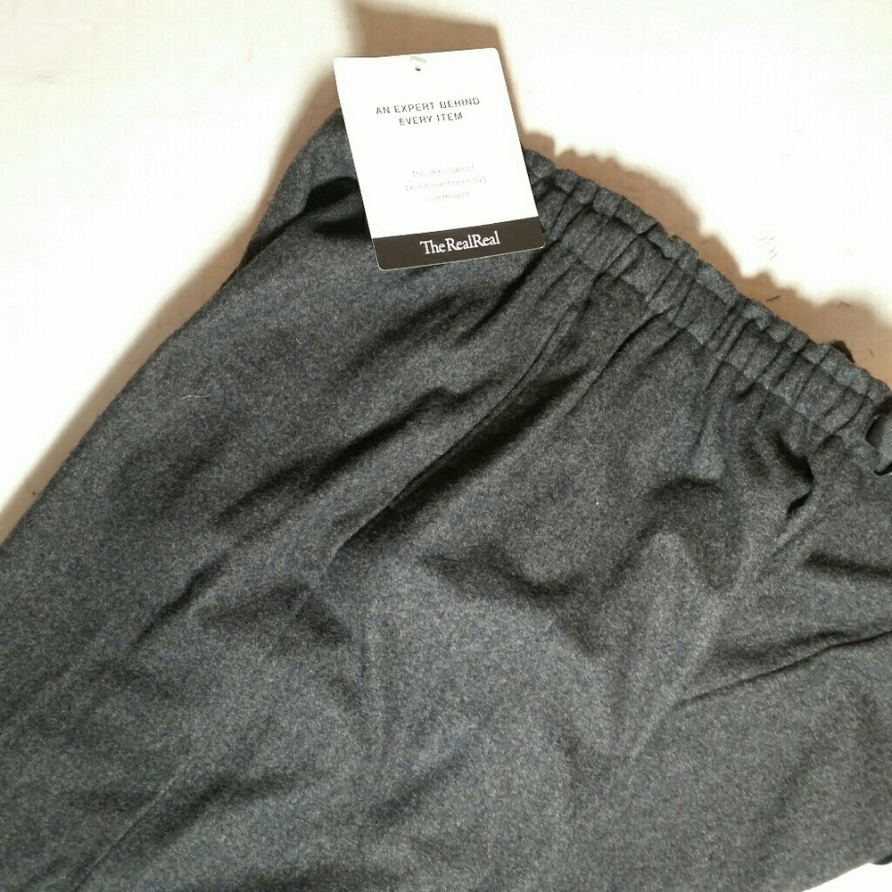 Men's 100% Wool Drop crotch Drawstring Pants Gray - Picture 6 of 6